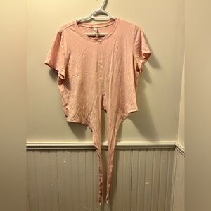 Lululemon crop shirt with wrap around ties